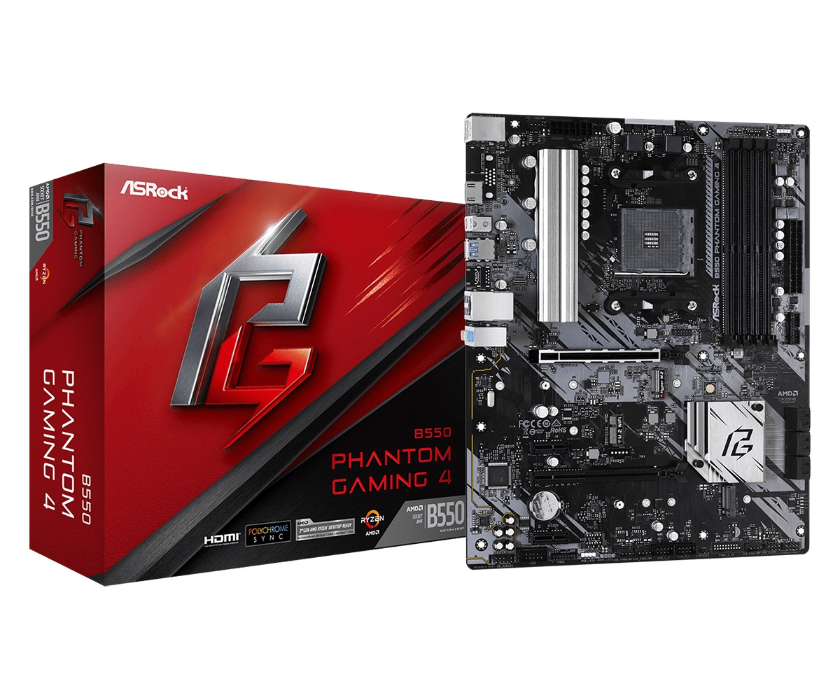 Материнська плата ASRock B550 Phantom Gaming 4 Socket AM4